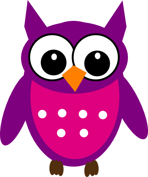 High Resolution Purple Owl Clipart.