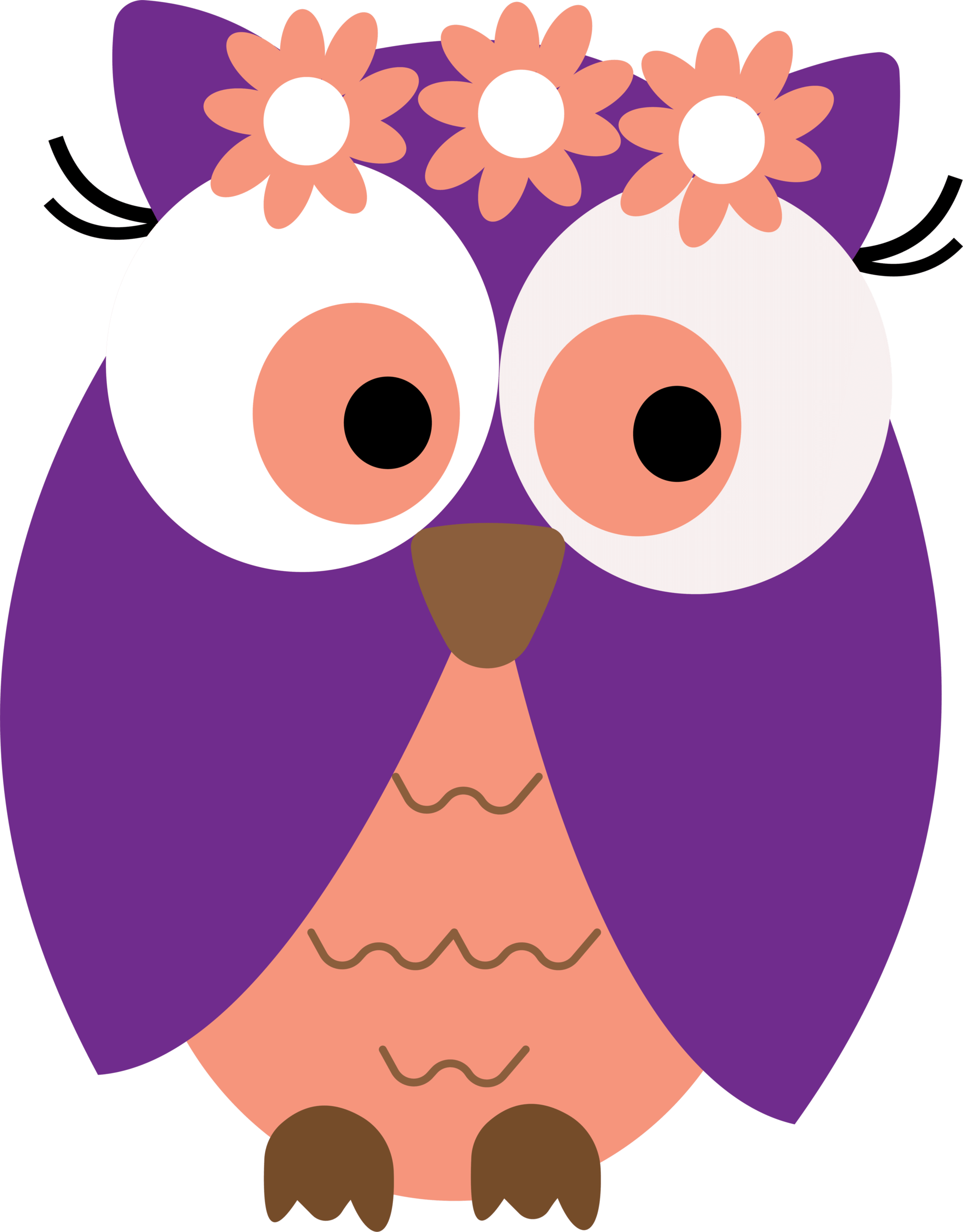 Purple owl clipart free clipart image 4.