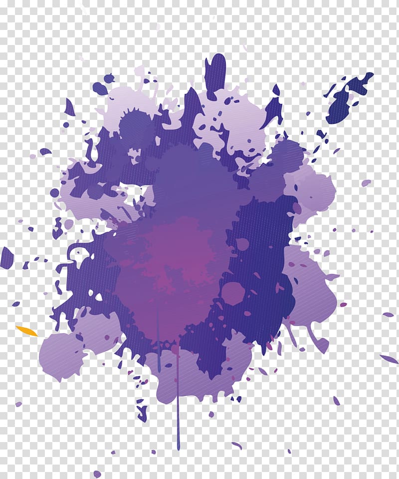 Purple paint splatter , Painting , purple transparent.