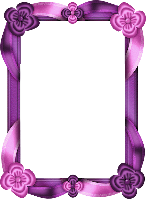 Purple and Pink Transparent Photo Frame.