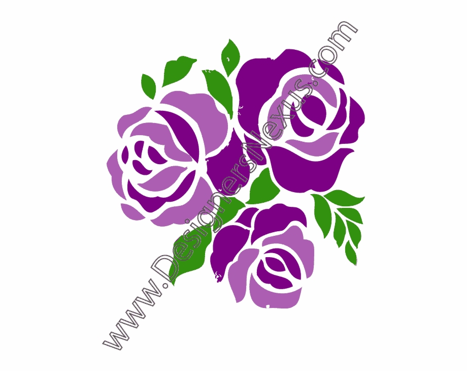 Purple Rose Clipart Three Rose, Transparent Png Download For.