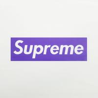 Supreme Purple on White Box logo Tee.