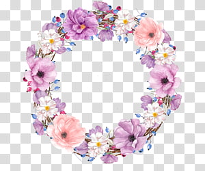 Purple Wreath PNG clipart images free download.