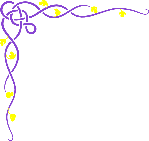Purple Vine Yellow Flower Clip Art at Clker.com.