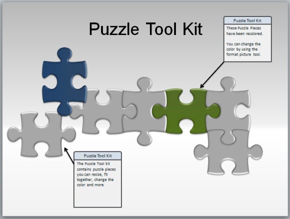 Puzzle Pieces Toolkit For PowerPoint Presentations.