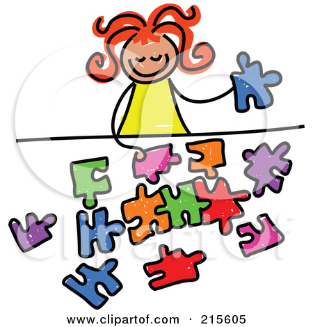 Clip Art Puzzles On Table Clipart.
