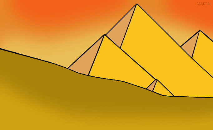 Pyramids of egypt clipart.