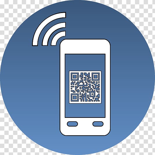 Telephony QR code Logo Smartphone, QRcode transparent.