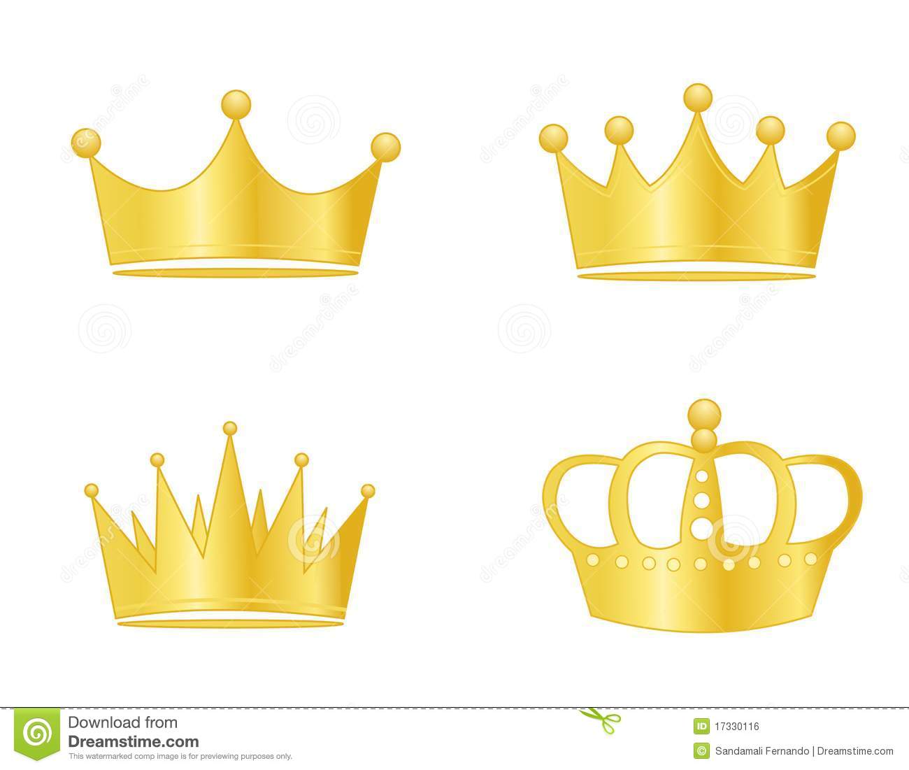 Gold Queen Crown Clipart.