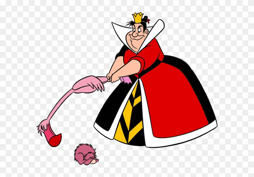 Alice In Wonderland Queen Of Hearts Flamingo Clipart.