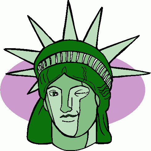 Statue of liberty crown clipart.