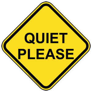 Quiet please clipart.