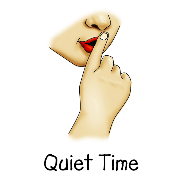 Quiet voice clip art.