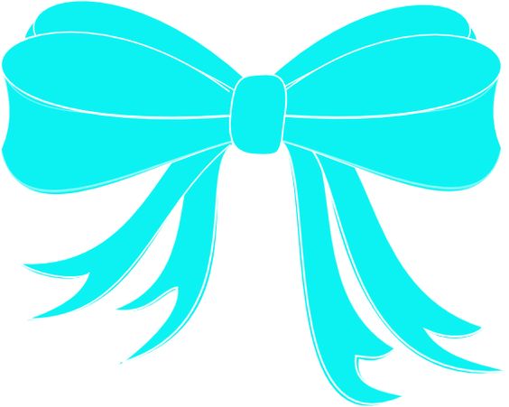 Turquoise Bow Clipart.