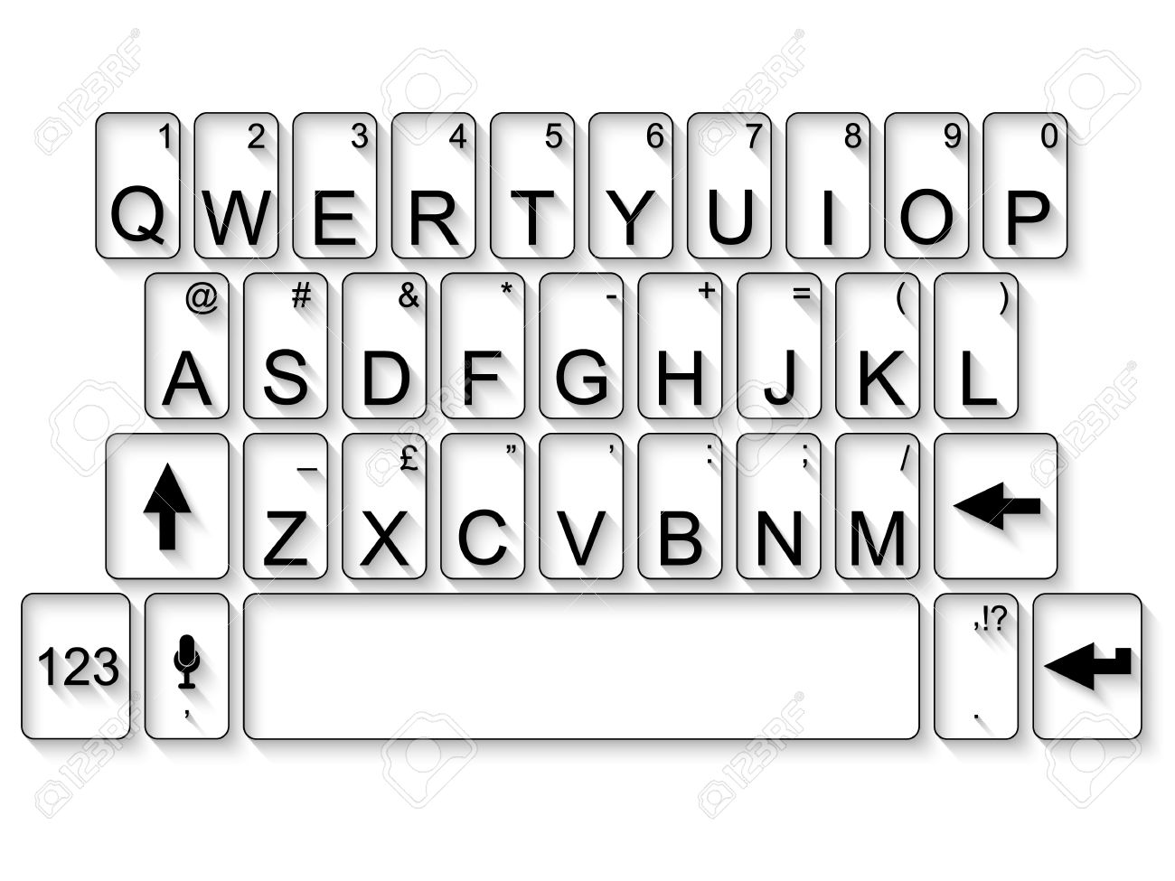 Color Vector Drawing Of Qwerty Keyboard Free Svg vrogue.co