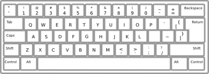 Qwerty keyboard clipart.