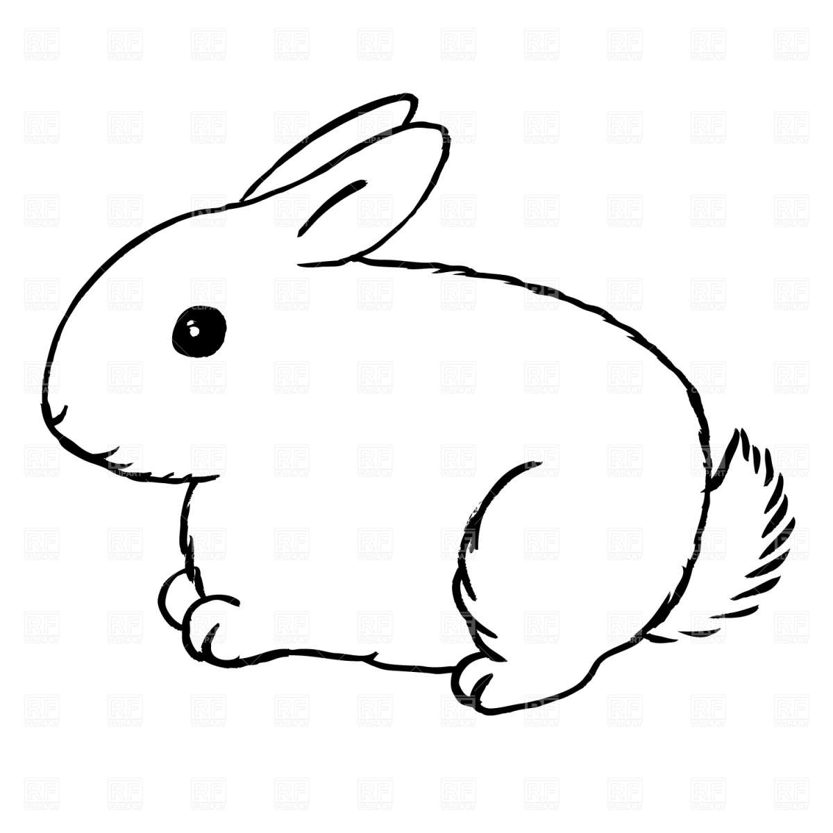 line drawing of rabbit