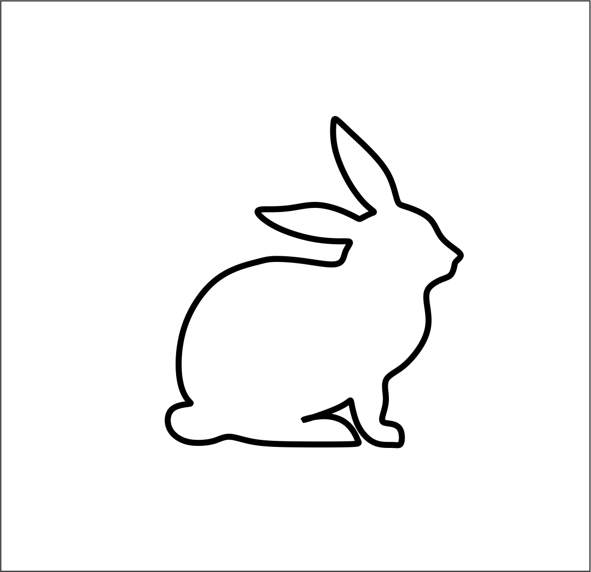 HD Bunny Outline.