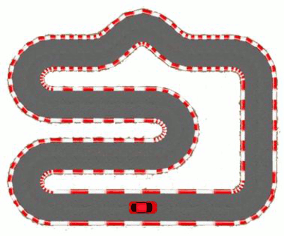 Race track road clipart.
