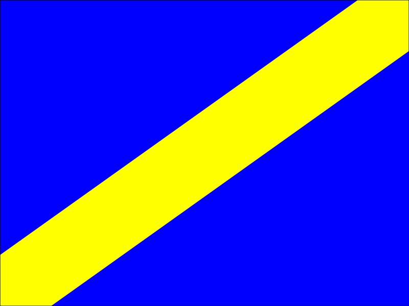 download racing blue flag with yellow stripe