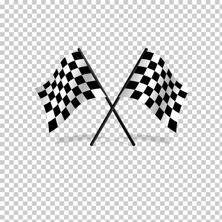 Racing flags , Creative black and white checkered flag, two.