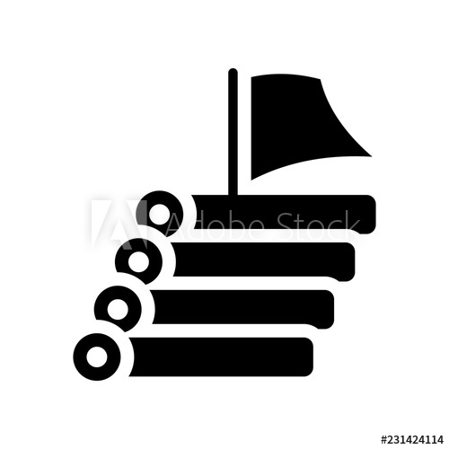 Wood Raft icon. Trendy Wood Raft logo concept on white.