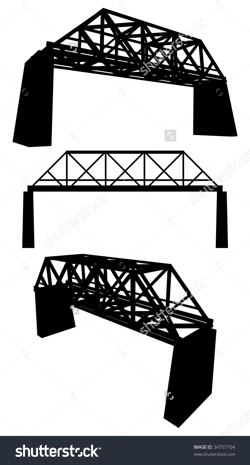 Rail Bridge Vector 01 Stock Vector 34757704.