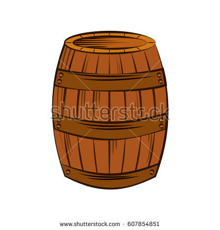 Vector Handdrawn Wine Barrel On Old Stock Vector 278936210.