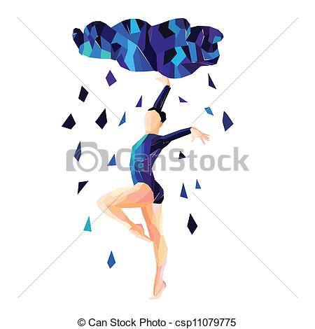 Dancing in the rain clipart.