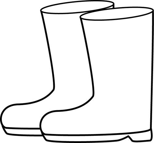 Black and White Rain Boots.