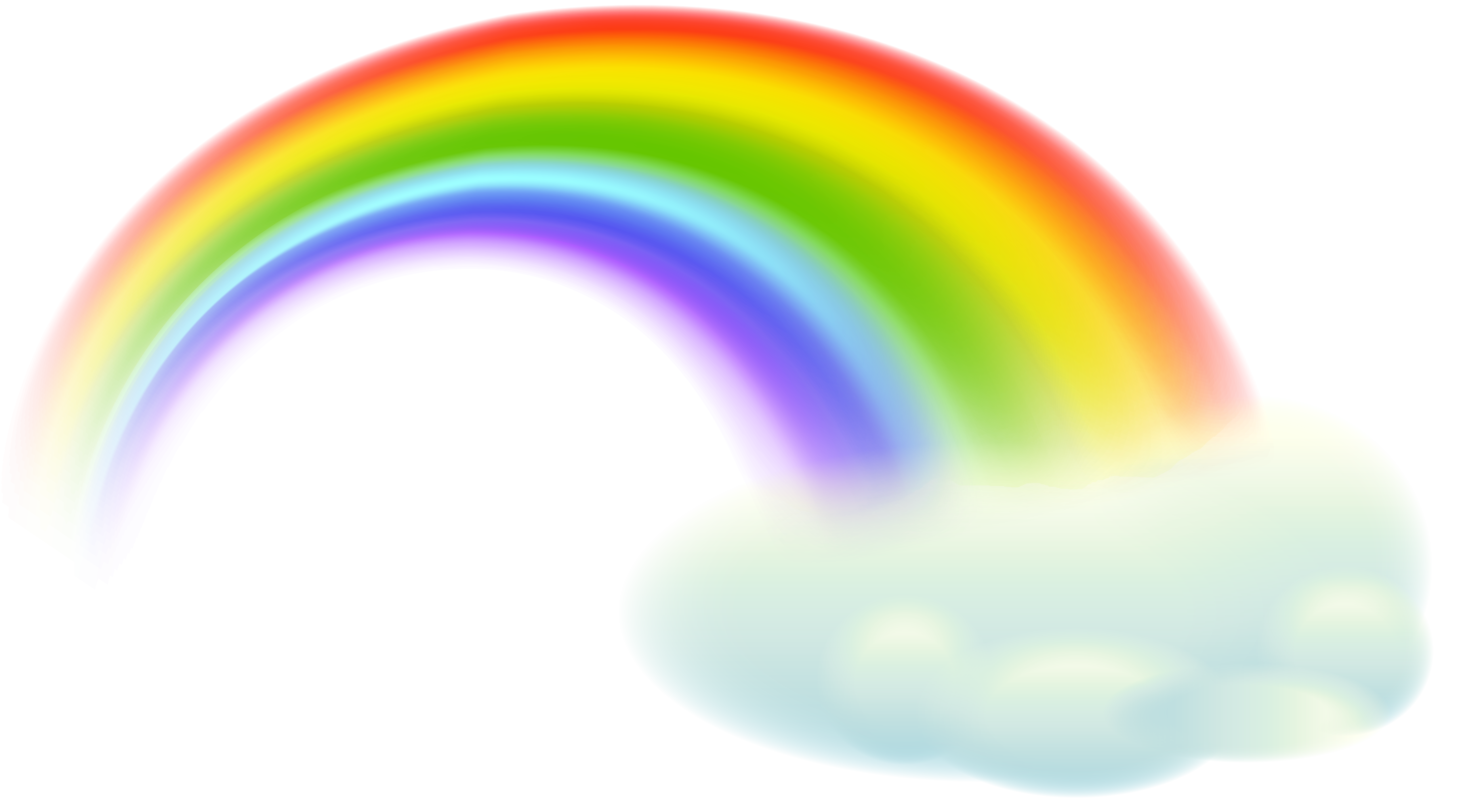Rainbow Cloud Transparent Clip Art PNG Image.