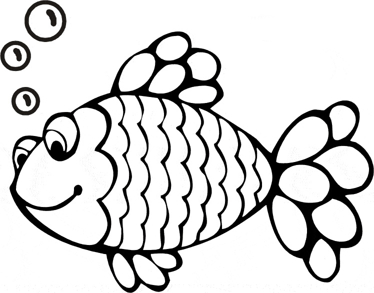 rainbow fish clipart black and white 20 free Cliparts