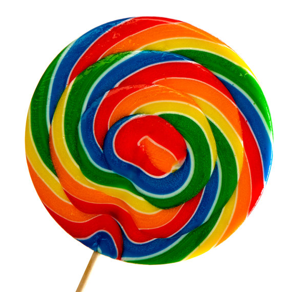 Rainbow lollipops clipart.