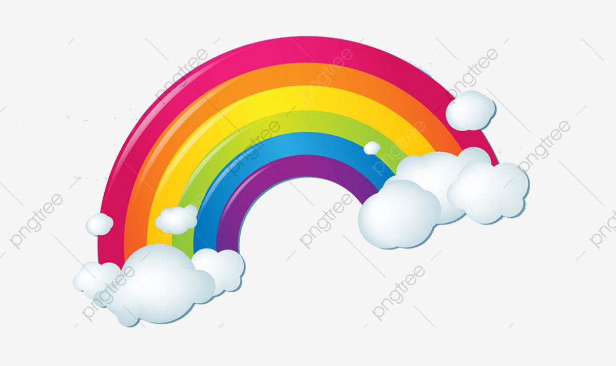 Rainbow Clouds, Clouds, Rainbow, Education Posters PNG.