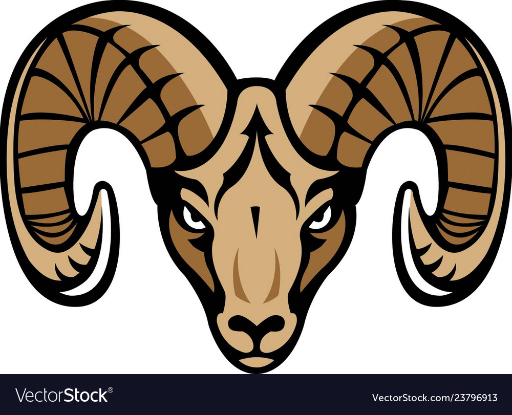 Ram head logo mascot.