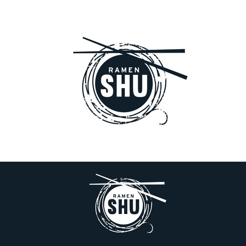 Design a hipster logo for ramen shop.