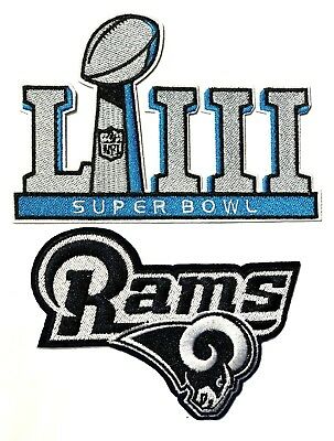 NFL SUPER BOWL Liii 53 2019 Jersey Patch & Rams Logo #1.