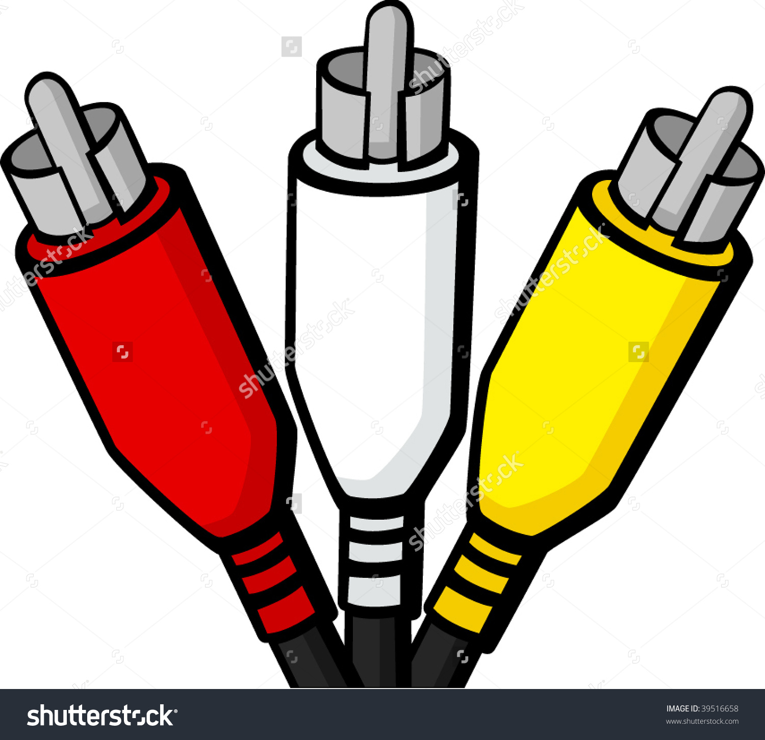 Rca Cables Stock Vector 39516658.