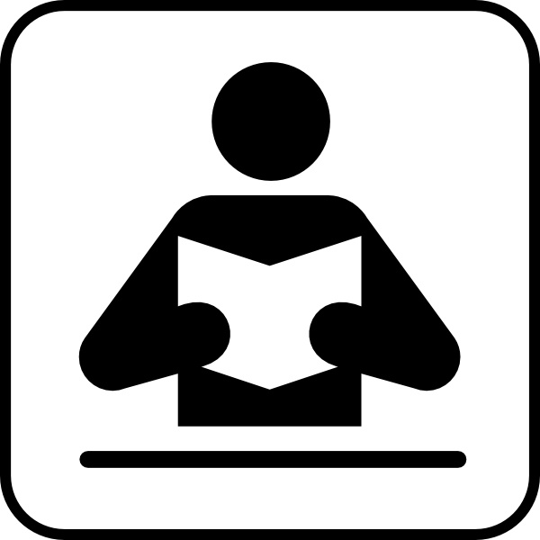 Person Reading Book clip art Free vector in Open office.