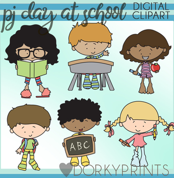 Pajama Day at School Clipart.