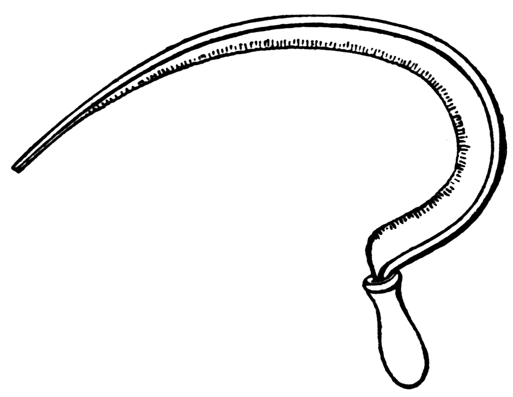 Sickle with Serrated Edge.