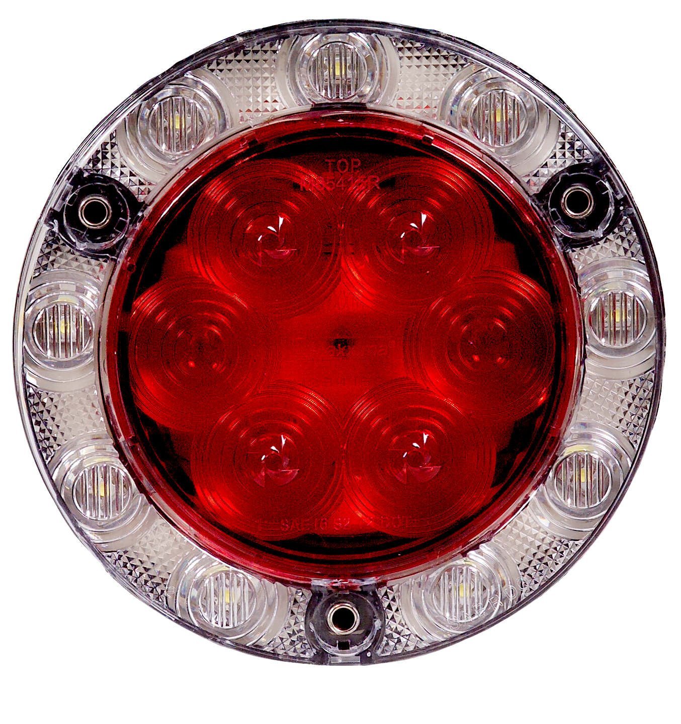 Amazon.com: Maxxima M85415R Hybrid Series Red/White Round LED Stop.