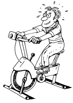 Recumbent Exercise Bikes Clip Art.