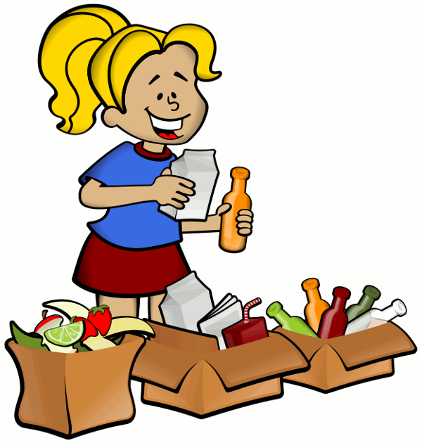 Boy recycling clipart.