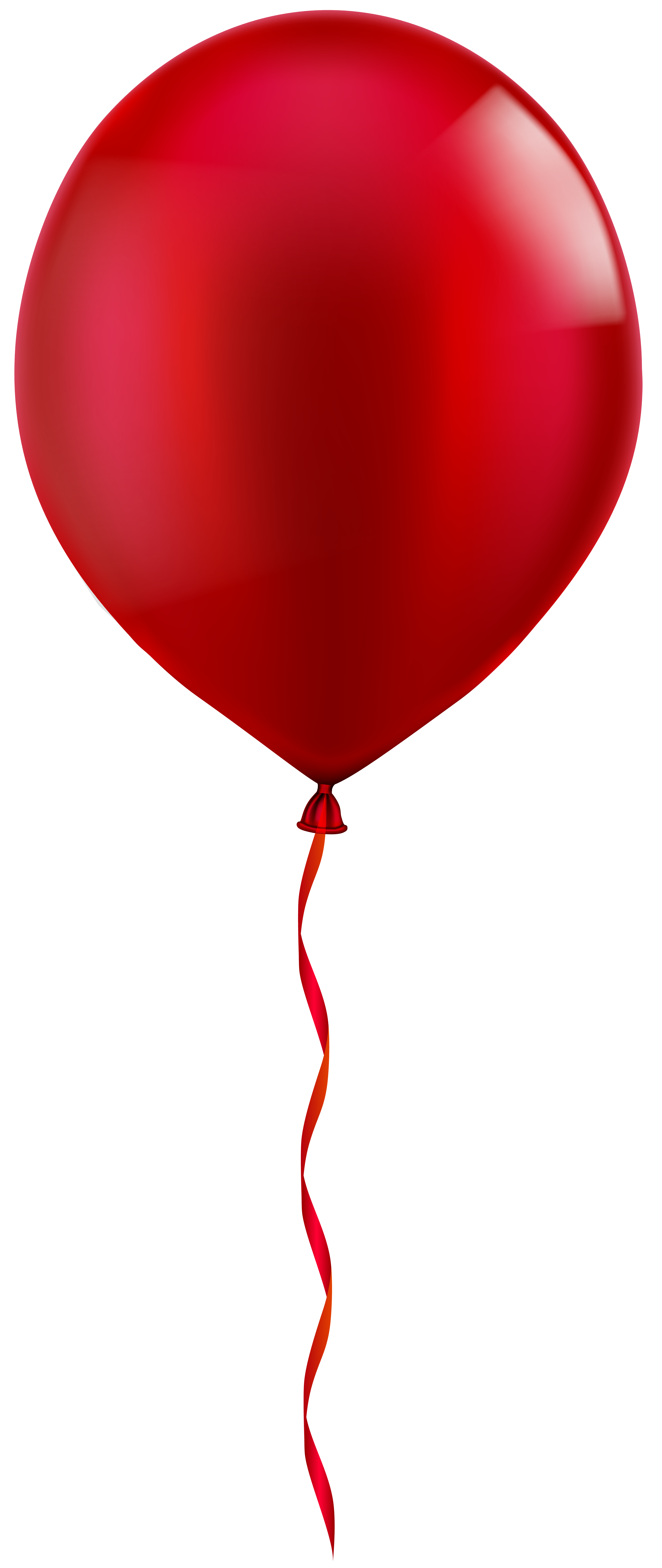 Single Red Balloon PNG Clip Art Image.