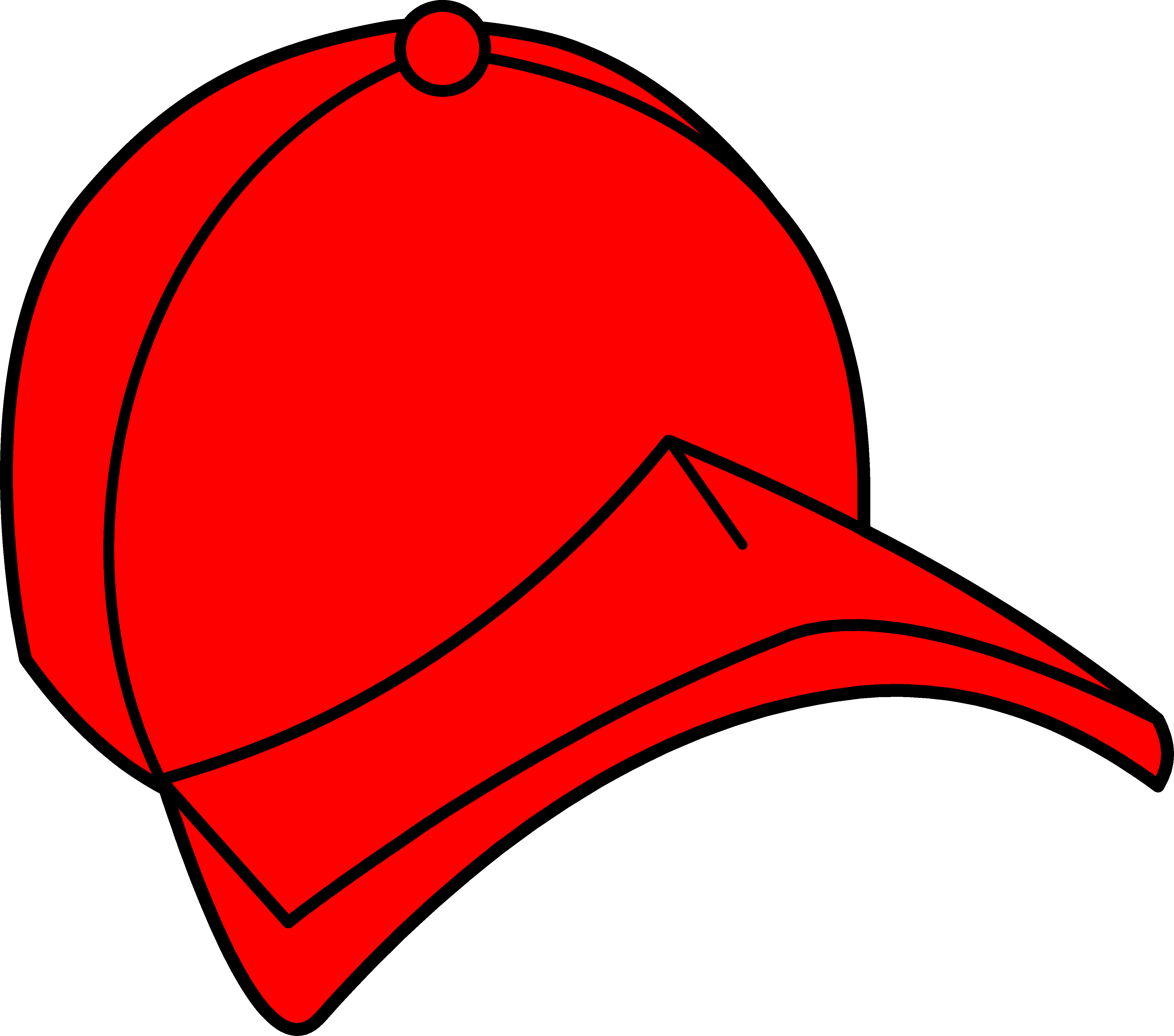 Red Baseball Cap Clip Art.