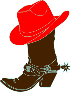 Red Cowboy Boots Clipart.