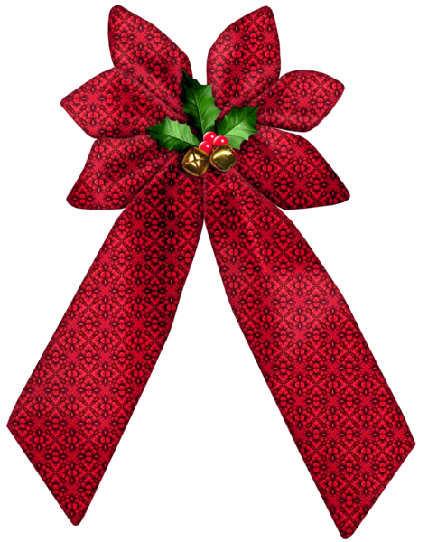CHRISTMAS RED BOW CLIP ART.