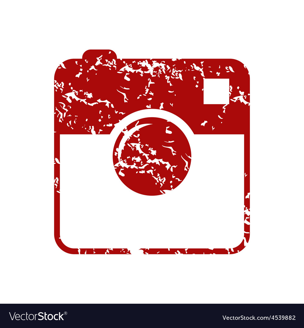 New red grunge camera logo.