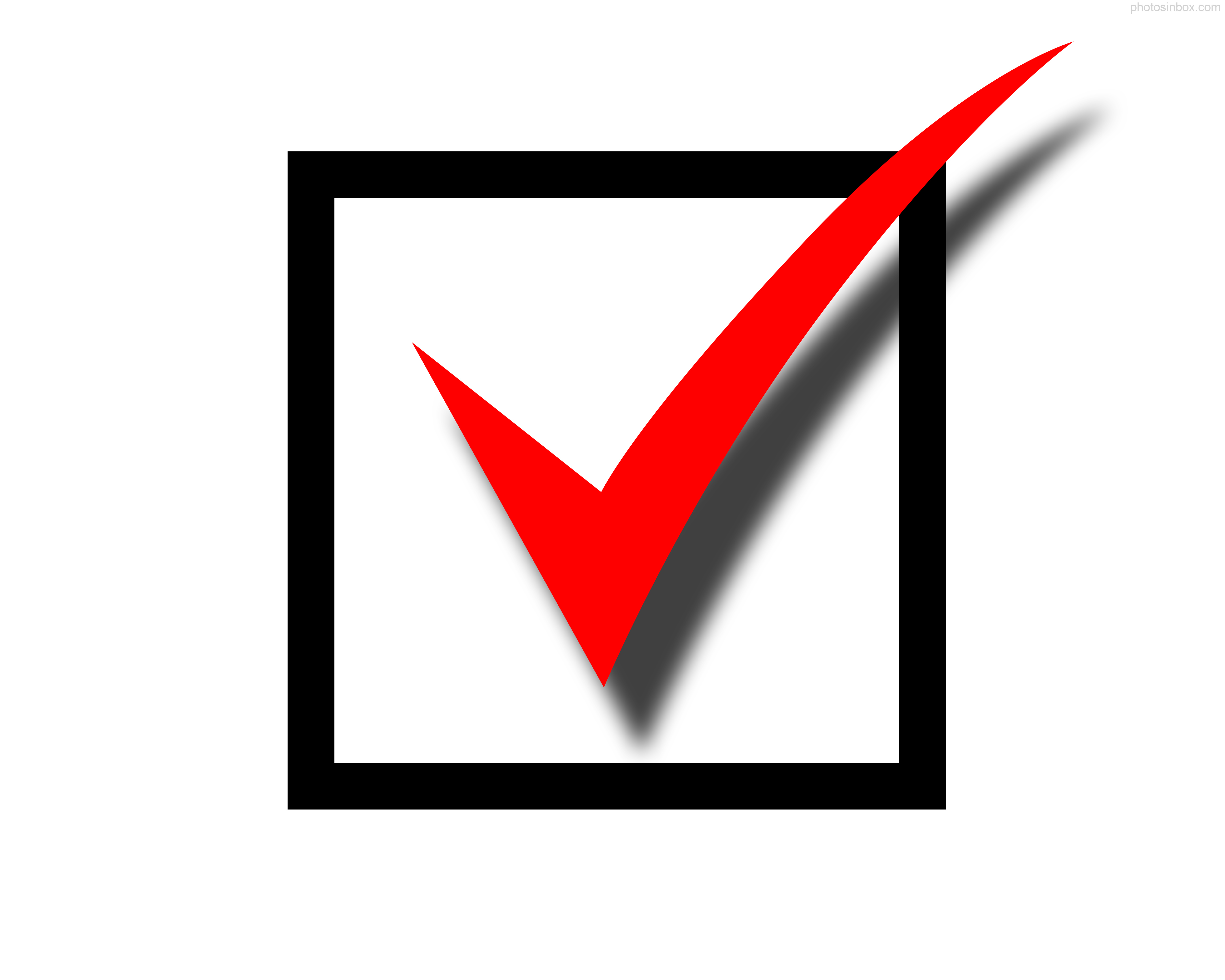 Red Check Mark Symbol clipart free image.